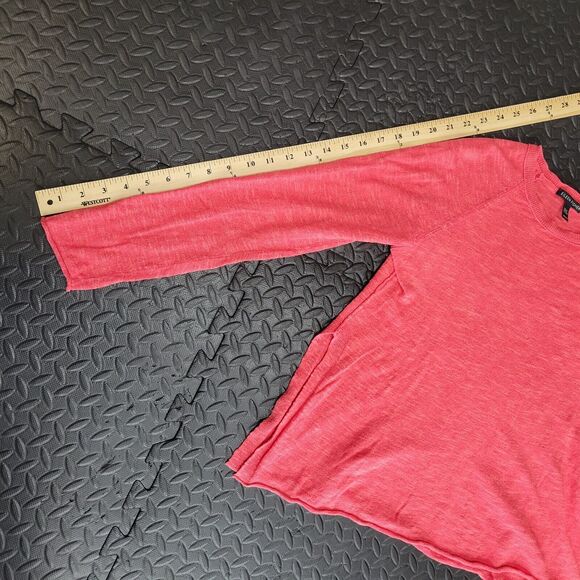 Eileen Fisher Organic Linen Cotton Slub Knit Sweater Coral Pink Size XS Crewneck - Picture 9 of 10